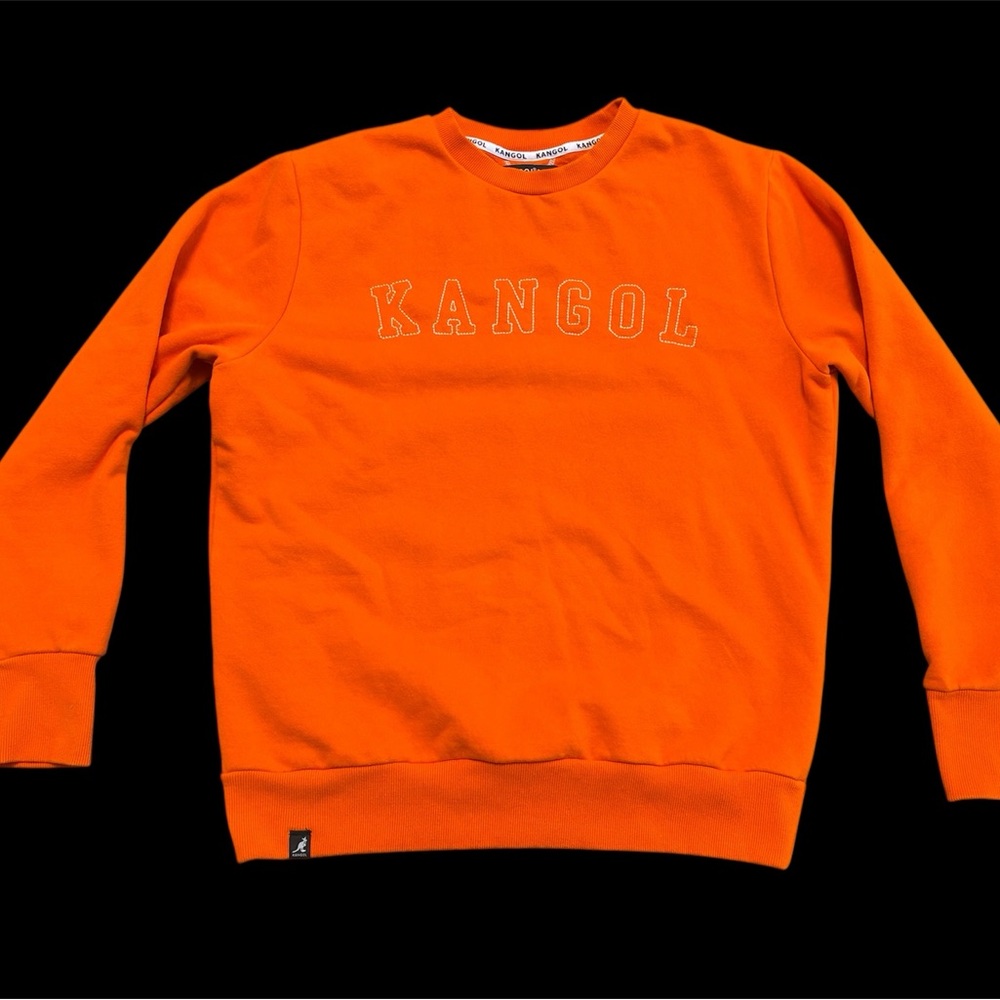 Kangol Orange Crewneck Sweater Vibrant Style LARGE